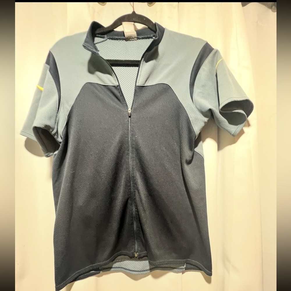 Nike Dri-Fit Cycling Jersey Gray Black Short Sleeve Zip Front Women’s M - Picture 2 of 7